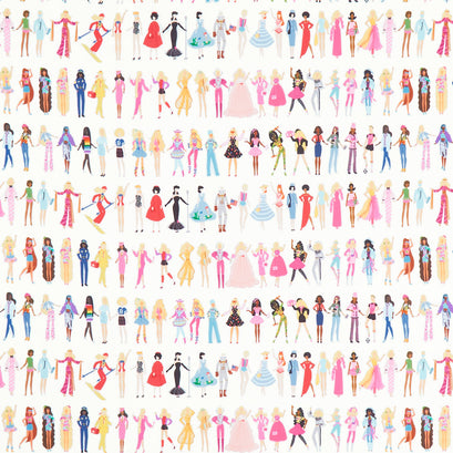 Barbie World - Barbie Dolls Cream Yardage