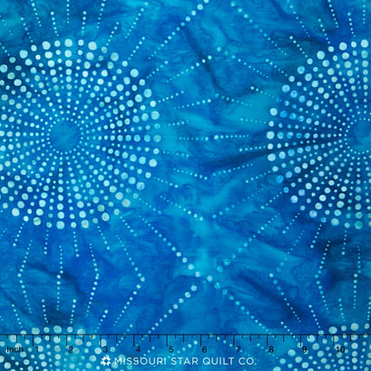 Artisan Batiks - Elementals Dots n' Spots Sunburst Cornflower Yardage