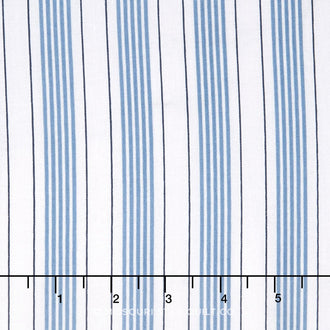 By the Sea - Stripe Blue Yardage