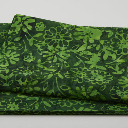 Java Batiks - Flora Green 2 Yard Cut