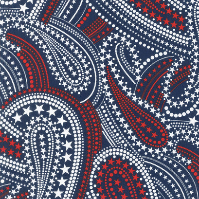 Simply American - Star Paisley Navy Yardage