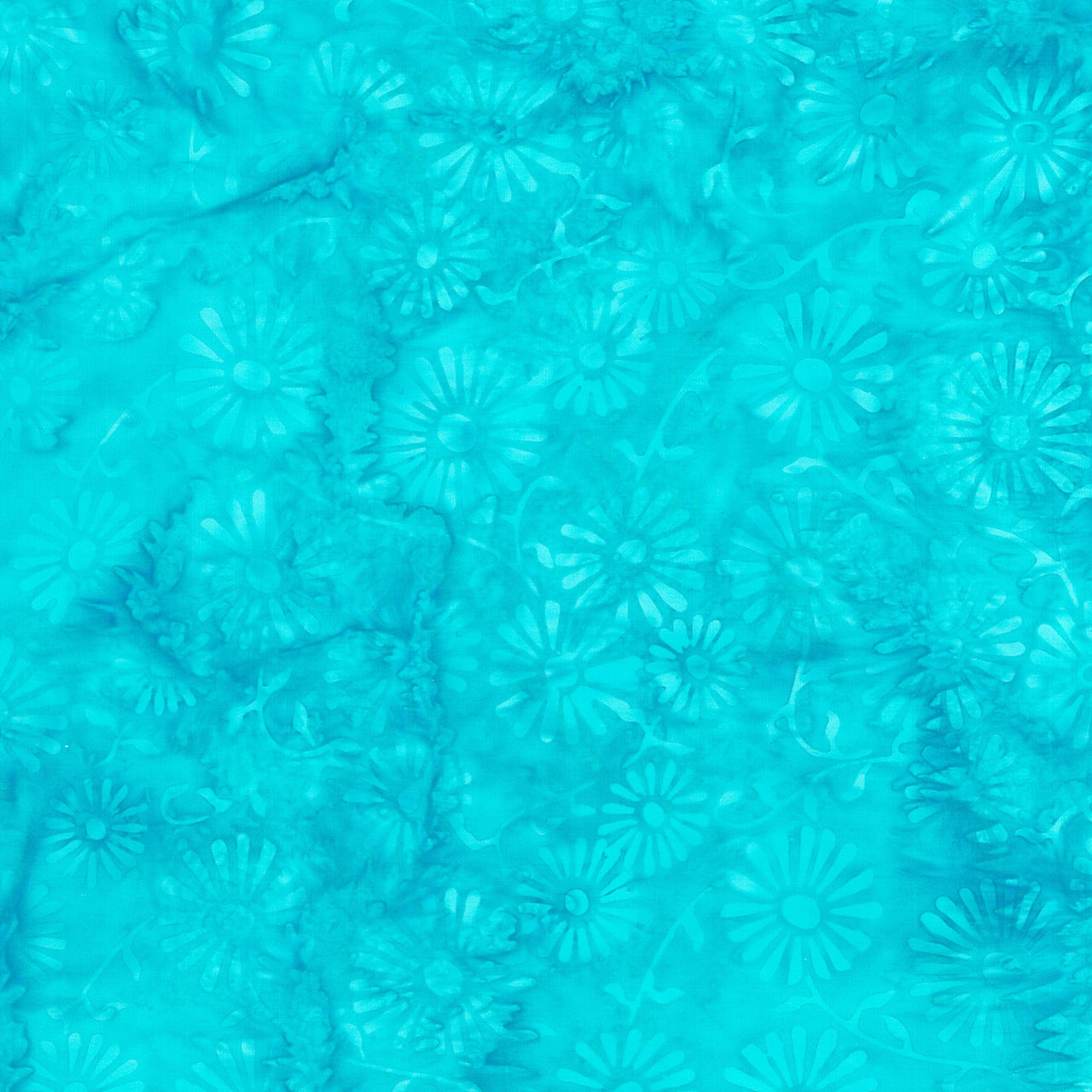 Tranquil Batiks - Daisy Teal Cool Water Yardage Primary Image