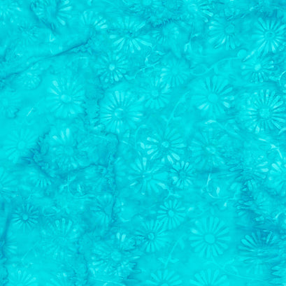 Tranquil Batiks - Daisy Teal Cool Water Yardage