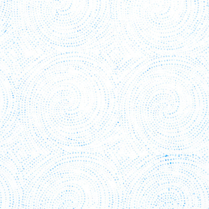 Tonga Batiks - Bluebell Dotty Spiral Rain Yardage