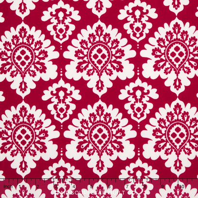 Lost and Found Love - Valentines Damask Red Yardage