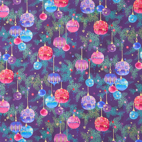 Holy Night (Robert Kaufman) - Ornaments Grape Yardage Primary Image