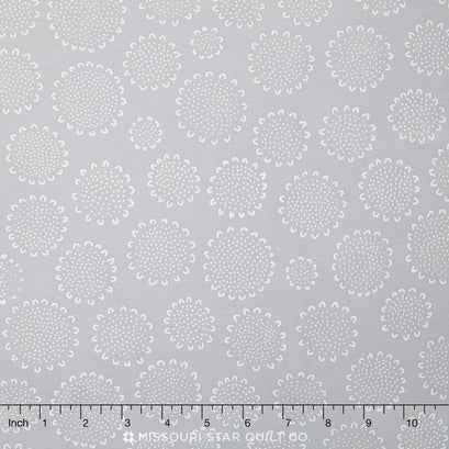 Blueberry Park - Low Volume Spectrum Dandelion Silver Yardage