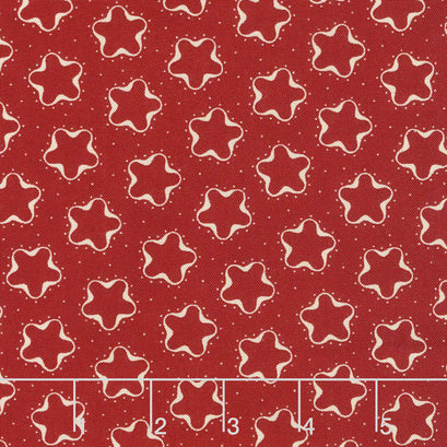 Star & Stripe Gatherings - Cookie Cutter Star Red Yardage