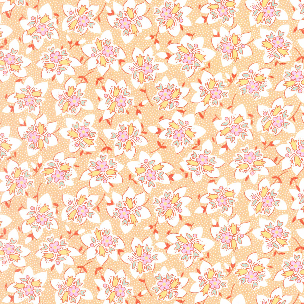 Blast from the Past - Bouquets Orange Yardage