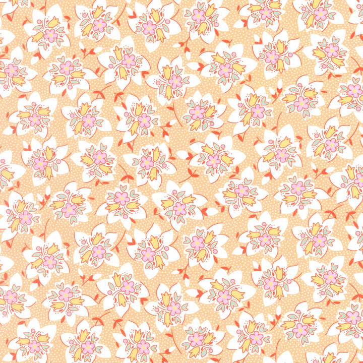 Blast from the Past - Bouquets Orange Yardage