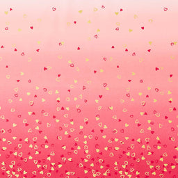 I Heart Ombre - Heart Ombre Hot Pink Yardage Primary Image