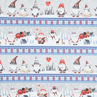 Nordic Gnomes - Nordic Gnomes 11" Stripes Grey Yardage