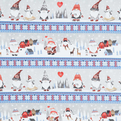 Nordic Gnomes - Nordic Gnomes 11" Stripes Grey Yardage