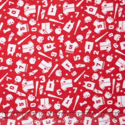 Play Ball 2 - Uniform Red Flannel Yardage