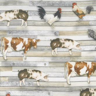 Farmhouse - Animals Country Digitally Printed Yardage