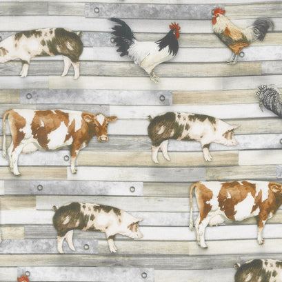 Farmhouse - Animals Country Digitally Printed Yardage