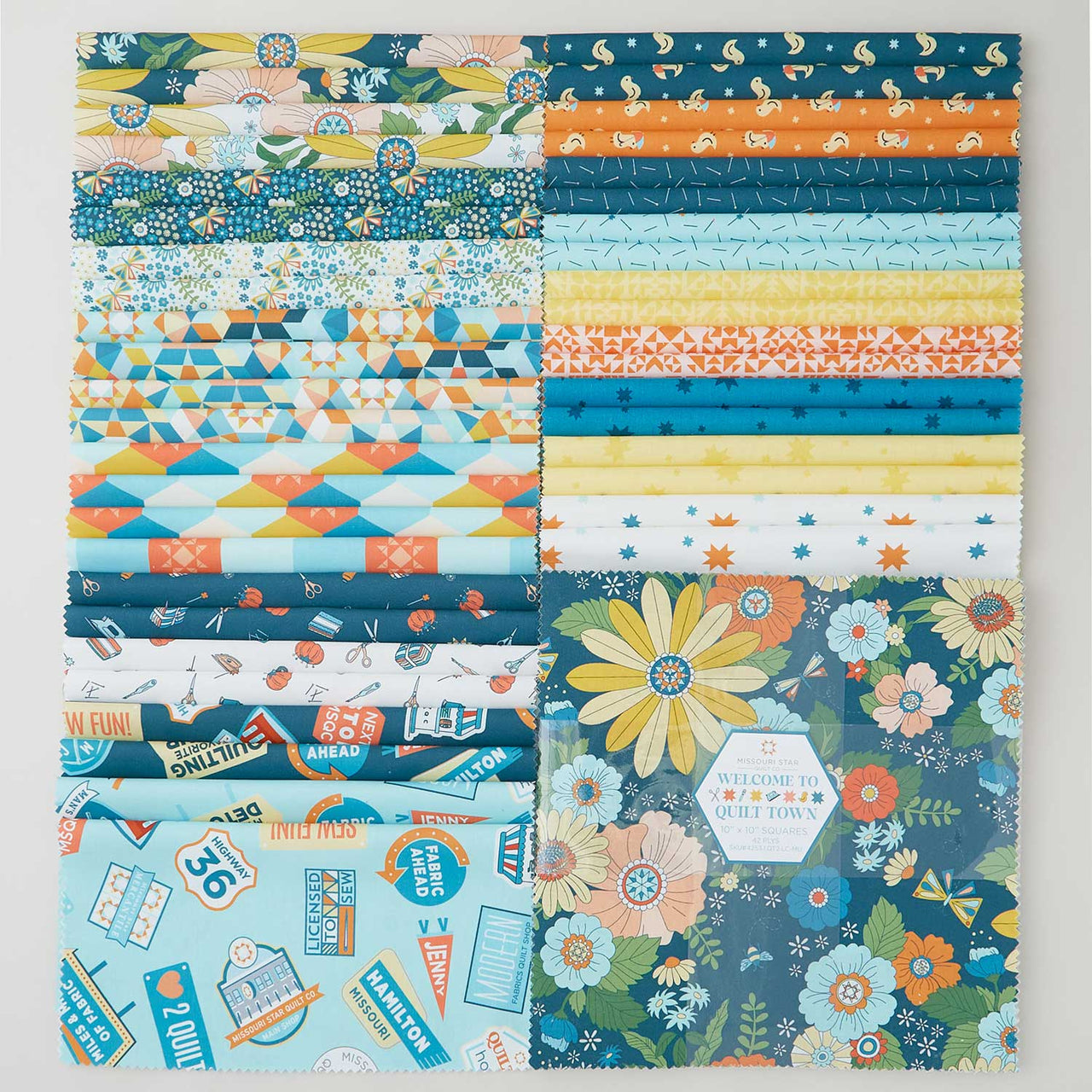 Welcome To Quilt Town 10" Squares