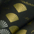 Imperial Collection 14 - Fans Black Metallic Yardage