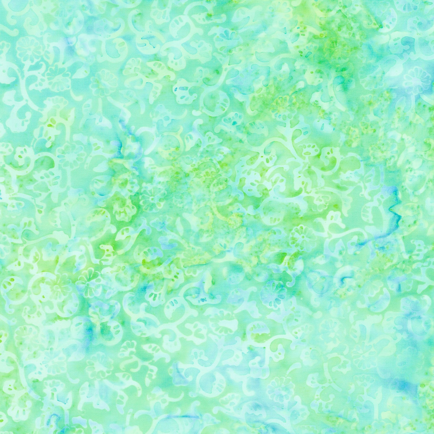 Tranquil Batiks - Mini Floral Green Yardage Primary Image