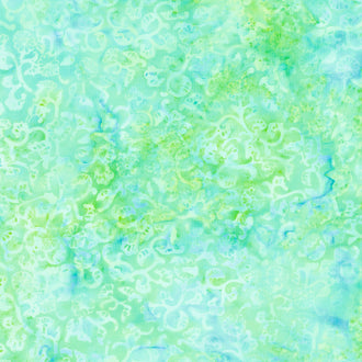 Tranquil Batiks - Mini Floral Green Yardage