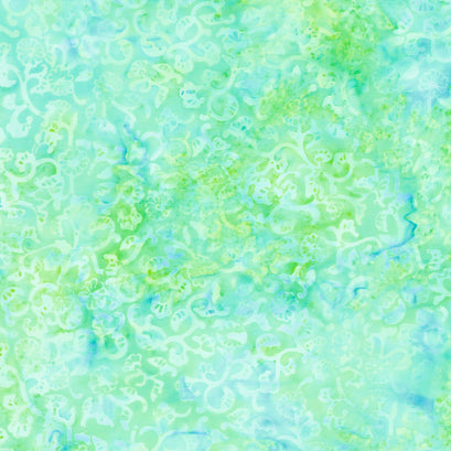 Tranquil Batiks - Mini Floral Green Yardage