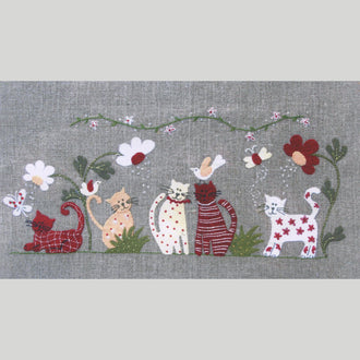 Meeting in the Garden Wool Felt Embroidery Applique Kit