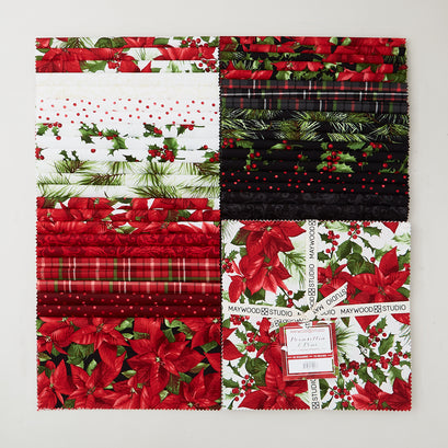 Poinsettia & Pine Favorites 10" Squares