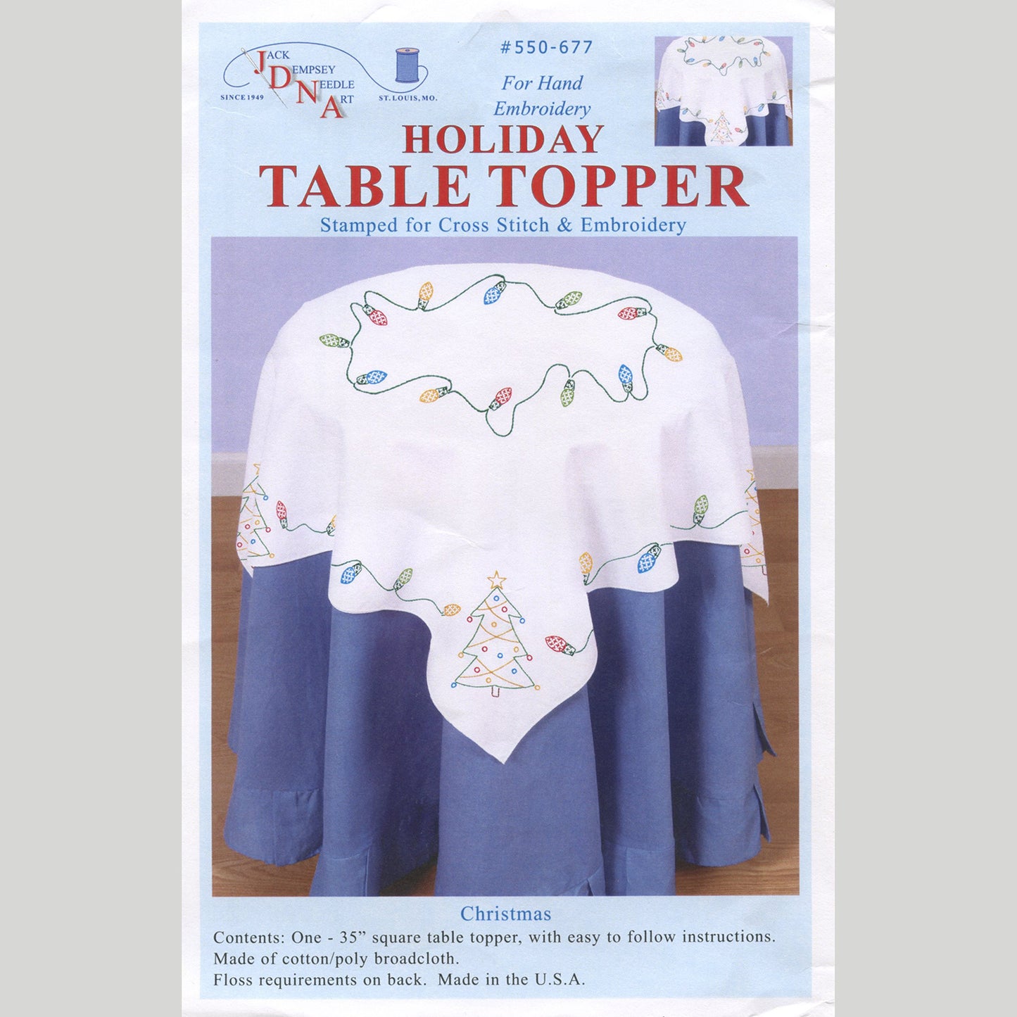 Christmas Embroidery Table Topper Kit Alternative View #3