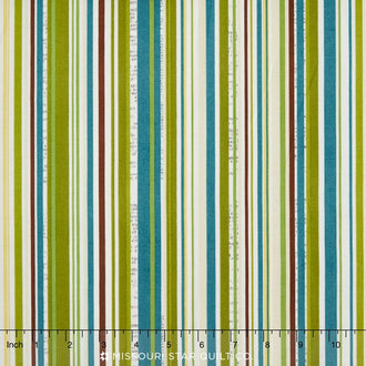 Trail Mix - Stripe Teal Yardage