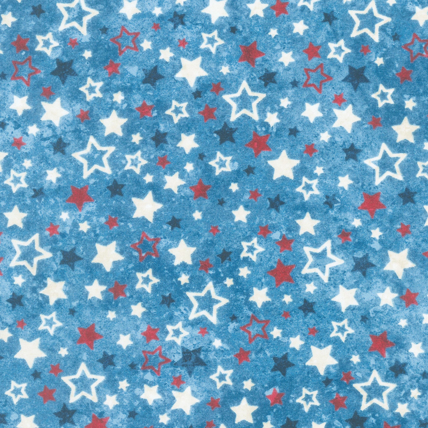 Stars and Stripes - Multi Stars Blue Multi Yardage Primary Image