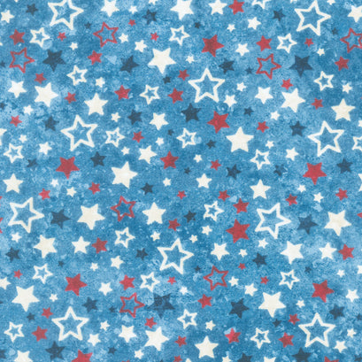 Stars and Stripes - Multi Stars Blue Multi Yardage
