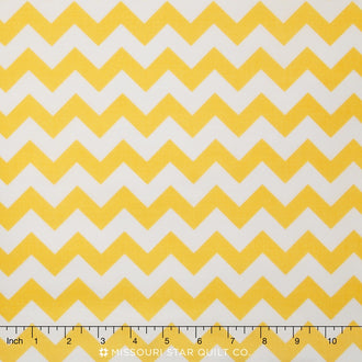 Small Cotton Chevrons - Yellow Yardage