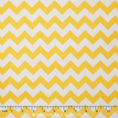 Small Cotton Chevrons - Yellow Yardage