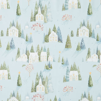 Magical Winterland - Home Sweet Home Blue Yardage