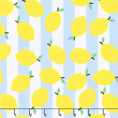 Just Add Sugar - Lemon Stripe Yellow Yardage