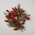 Faux Evergreen Garland w/ Red Berry Bunches Alternative View #1