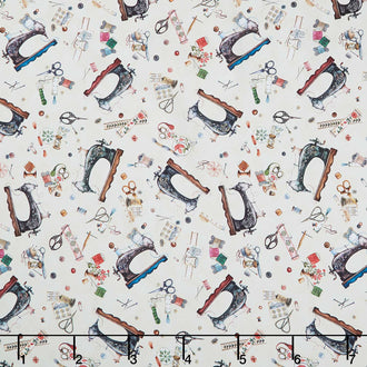 Make it Sew - Sewing Machines Vintage White Yardage