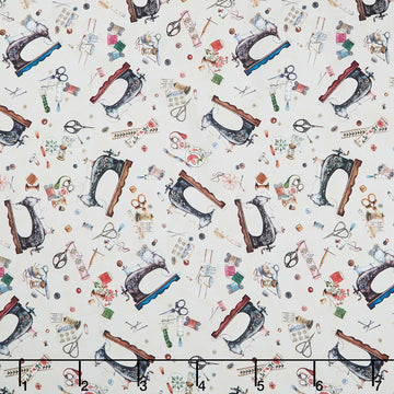 Make it Sew - Sewing Machines Vintage White Yardage