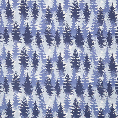 Lake Retreat - Packed Trees Navy Yardage