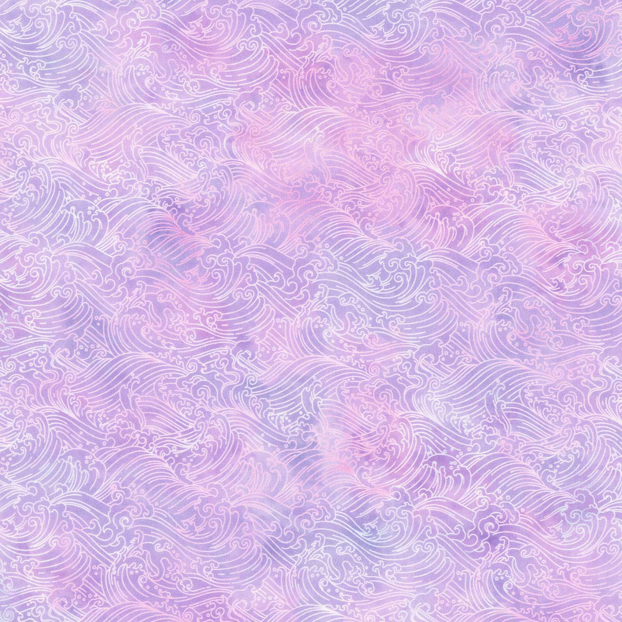 Oriental Gardens - Waves Lavender Yardage Primary Image
