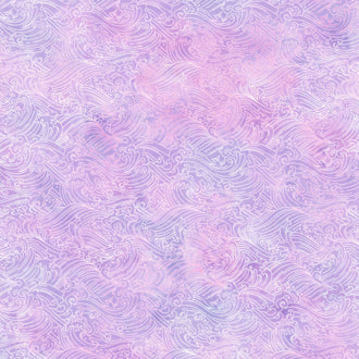 Oriental Gardens - Waves Lavender Digitally Printed Yardage