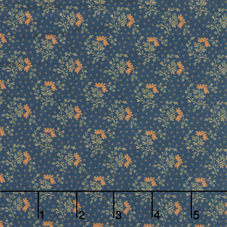 Pam's Patchwork Stars - Window Box Flowers Navy Yardage