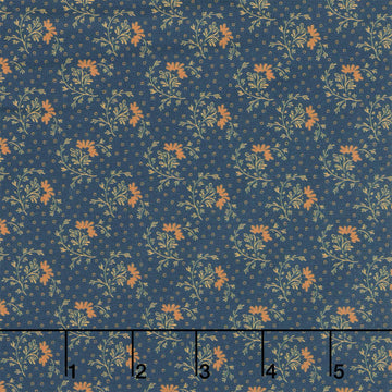 Pam's Patchwork Stars - Window Box Flowers Navy Yardage