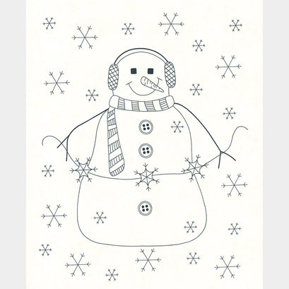 Snowman Gatherings IV - Snowman Stitch Snow Panel