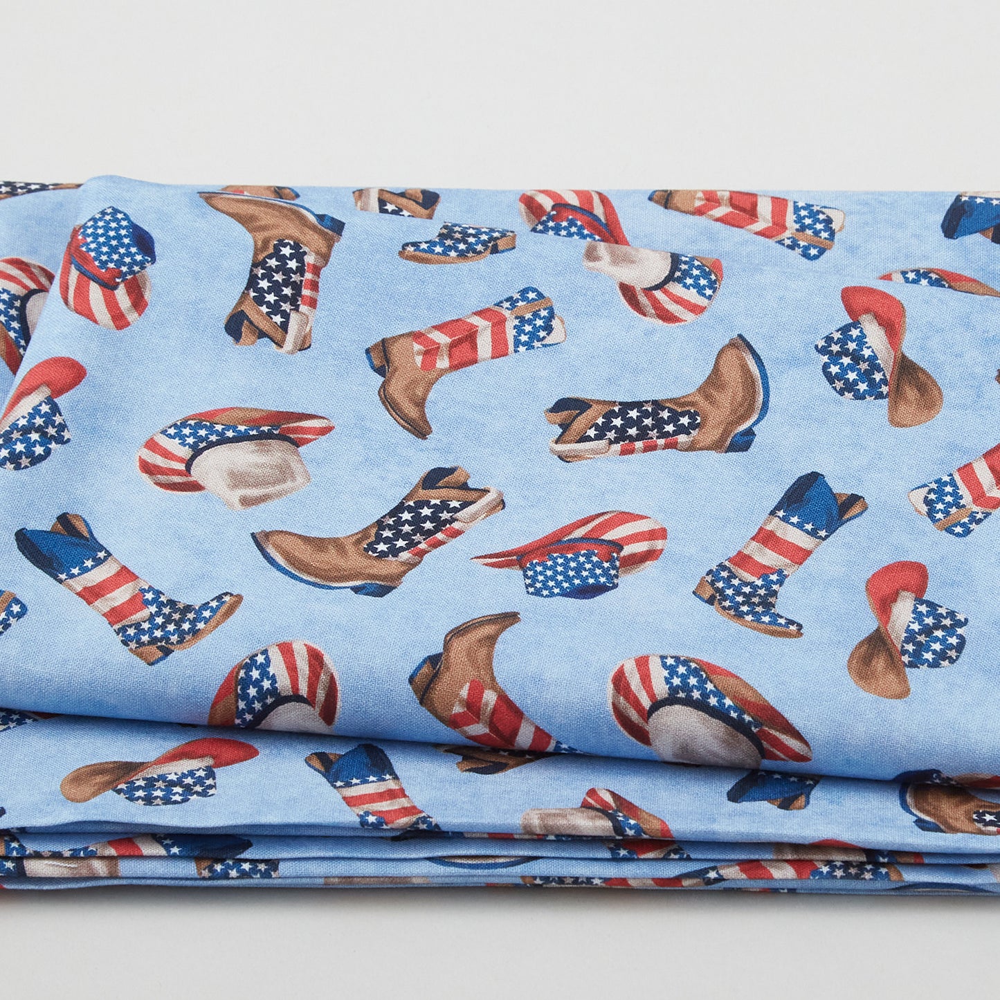 All American - Hats and Boots Blue 2 Yard Cut Primary Image