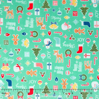 Cozy Christmas - Cozy Main Teal Yardage