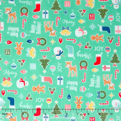 Cozy Christmas - Cozy Main Teal Yardage