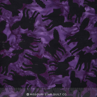 Tonga Batiks - Black Cat Violet Yardage