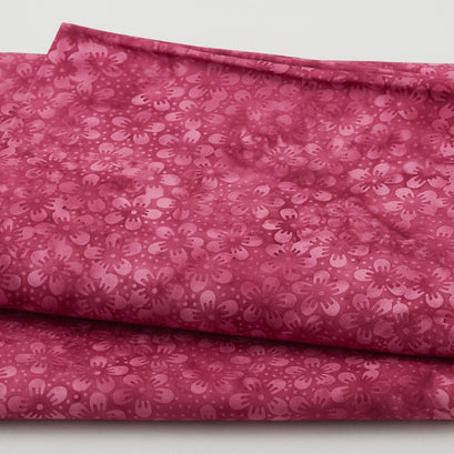 Brilliant Gems Batiks - Mini Dot Floral Pink Magenta 2 Yard Cut