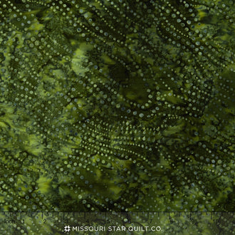Tonga Batiks Wide - Dotty Bias Wave Kale 106" Backing